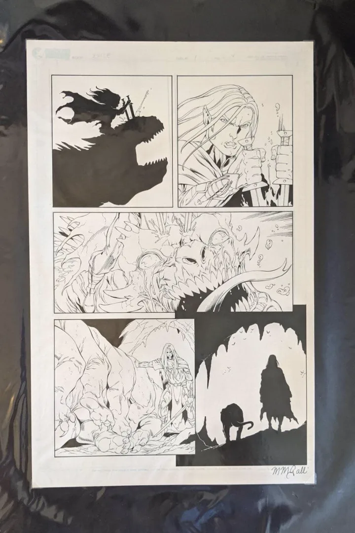 DnD Original Artwork from Legend of Drizzt Comic Book image indicator(3)