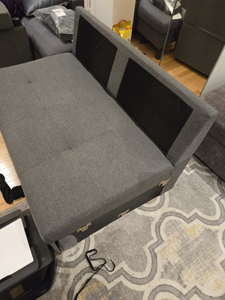 Grey Sectional Sofa with ottoman - photo 2