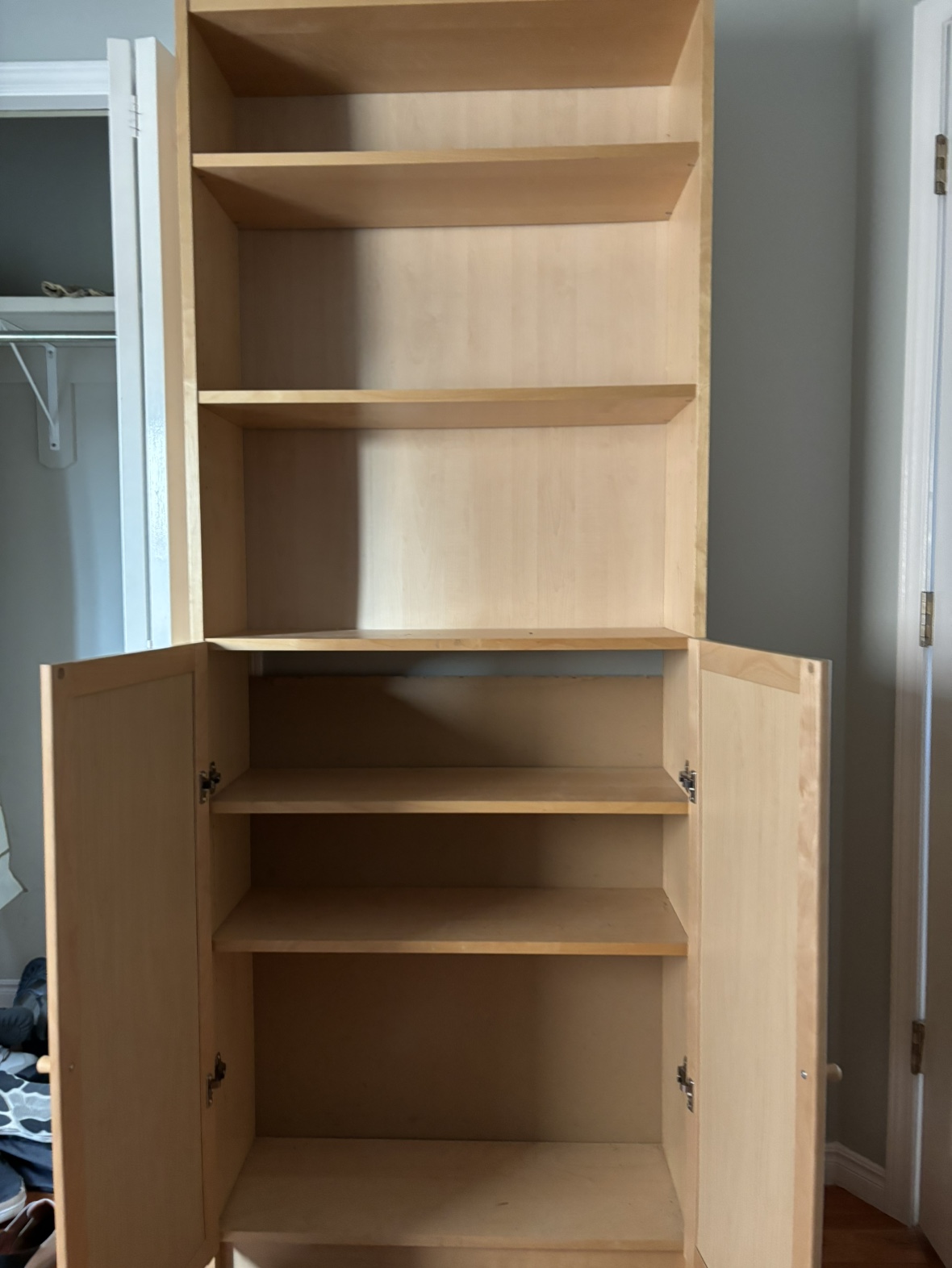 Free Tall Bookcase with Cabinet Doors