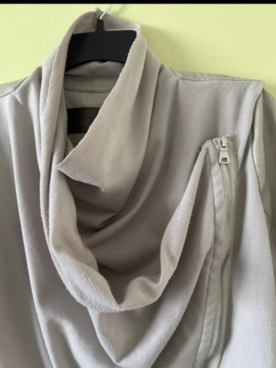 Light Baige Faux Leather Jacket - photo 4