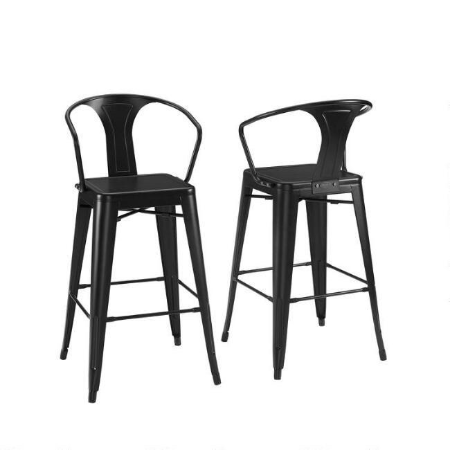👉 MOVING SALE - All 4 Black Metal Bar Stools for $70!