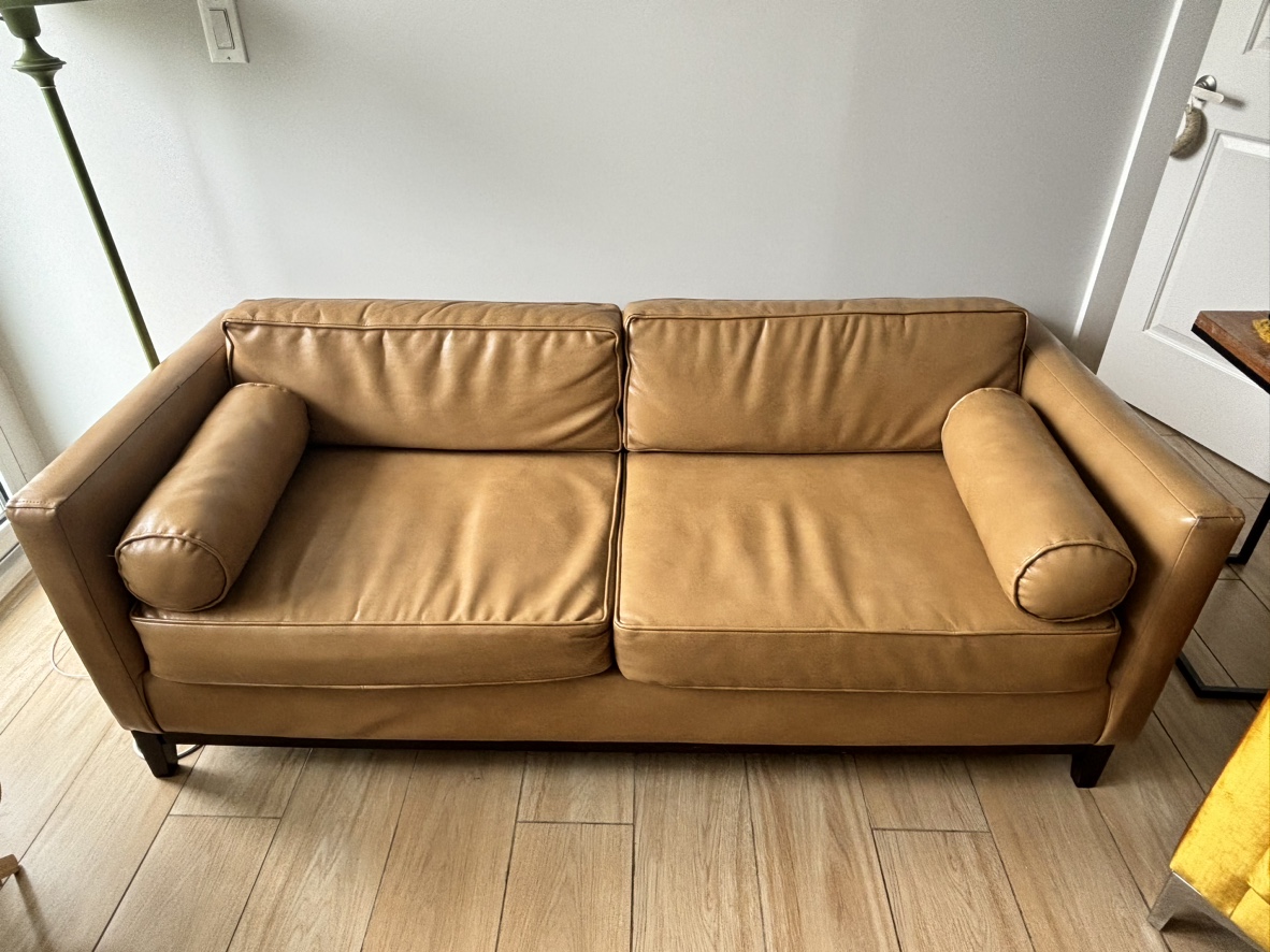 UO Faux Leather Sofa