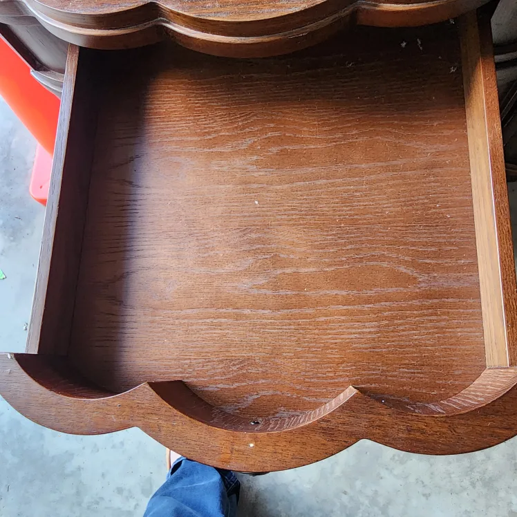 Set of Ornate solid wood 3 Drawer Nightstand side table image indicator(3)