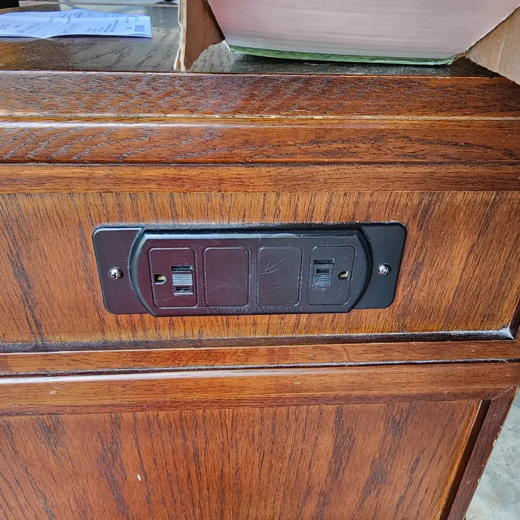 Set of Ornate solid wood 3 Drawer Nightstand side table image indicator(4)