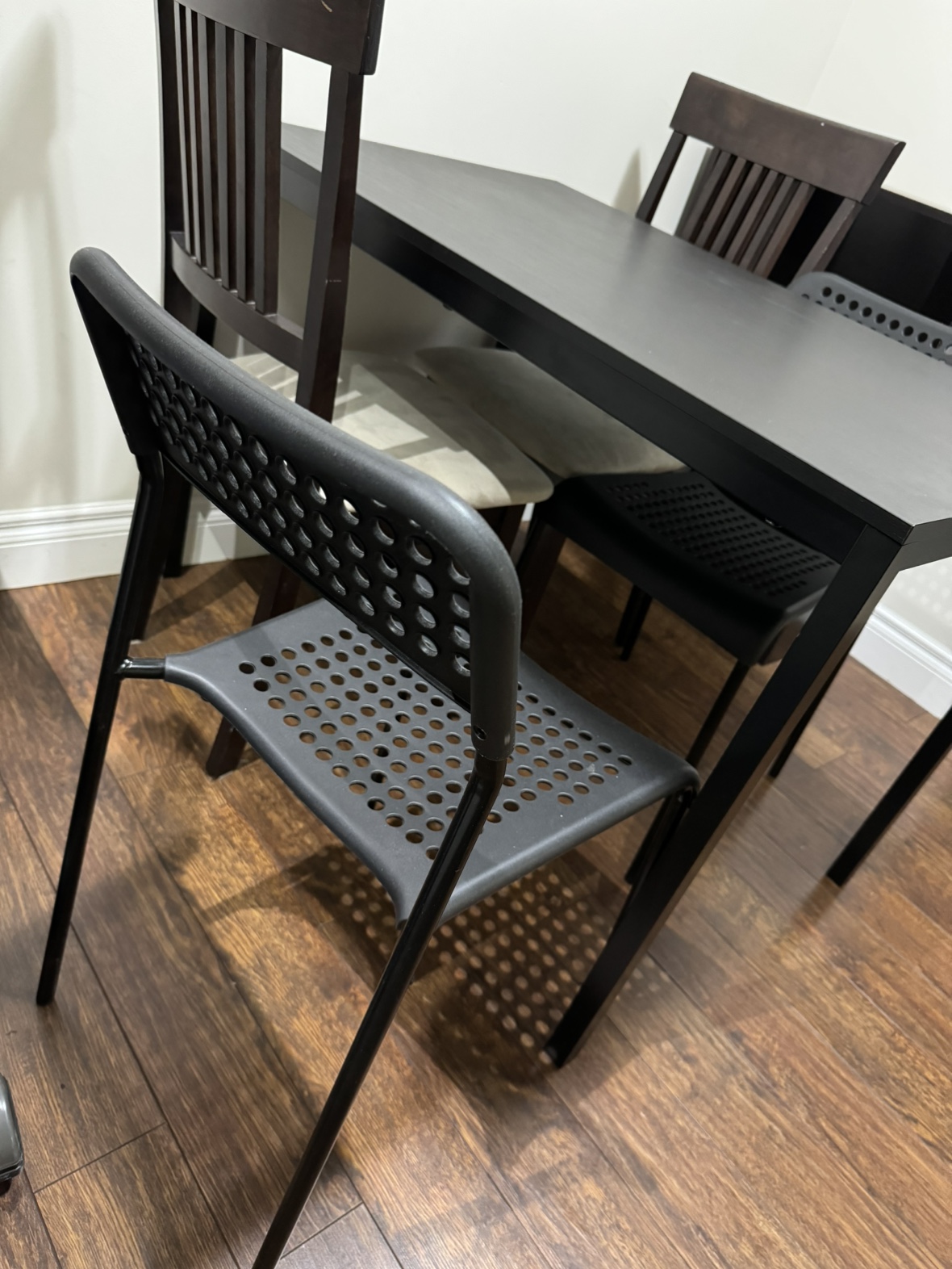 Black Dining Table and Chairs Set - photo 2