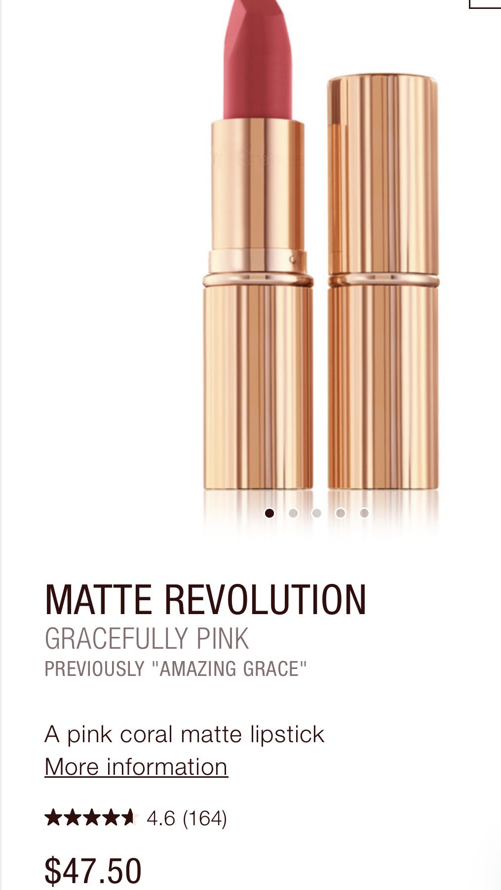 Charlotte Tilbury Gracefully Pink lipstick