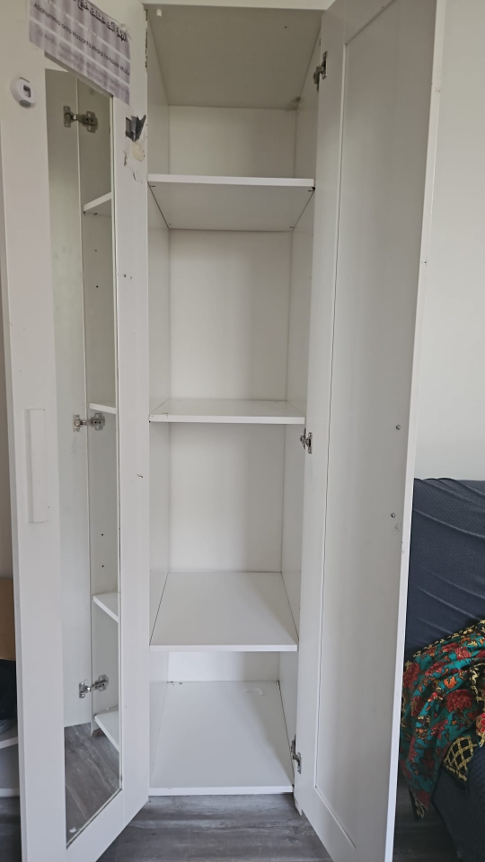 White Wardrobe with Mirror
