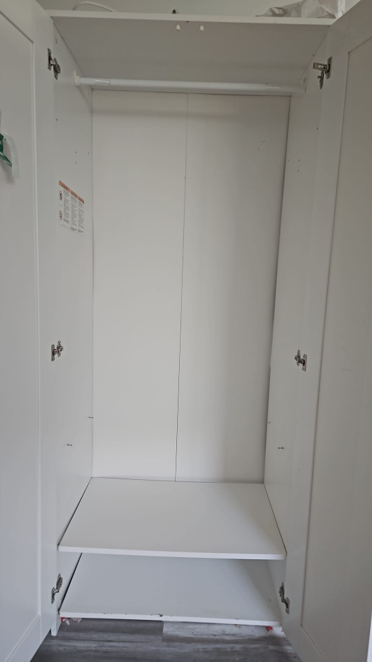 White Wardrobe with Mirror - photo 2