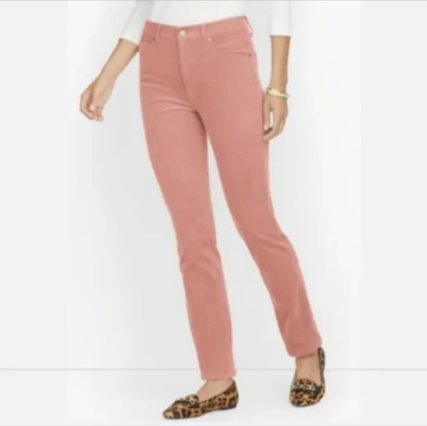 NEW Talbots Winter Pink High-Waist Straight-Leg Pants, Size 16 - photo 2