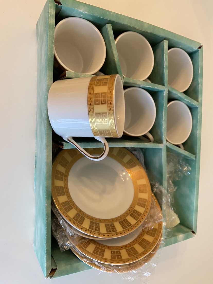 Gold Trimmed Teacups and Saucers