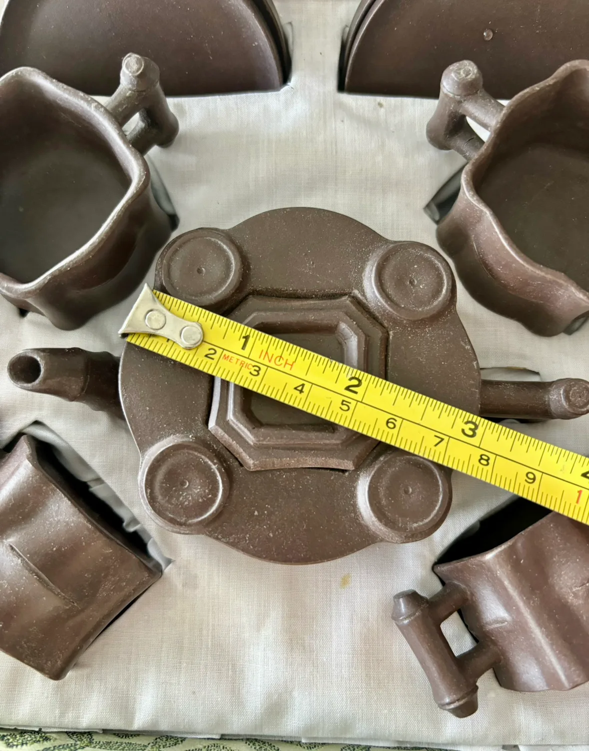 Vintage Chinese Purple Clay Tea Set (10pcs) image indicator(6)