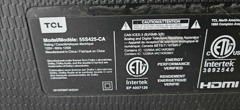 TCL 55" 4K TV - photo 4