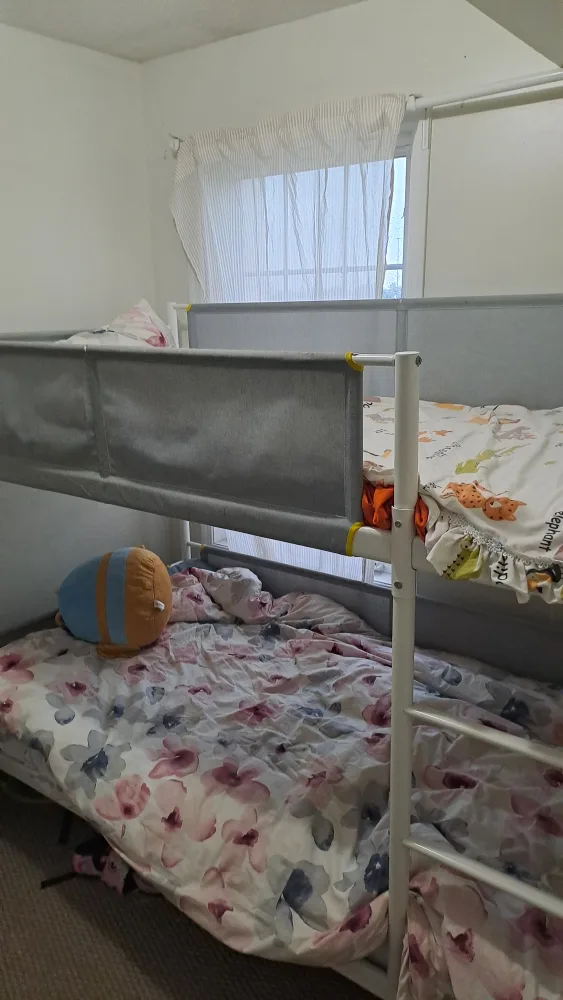 White Bunk Bed with Guard Rails image indicator(3)