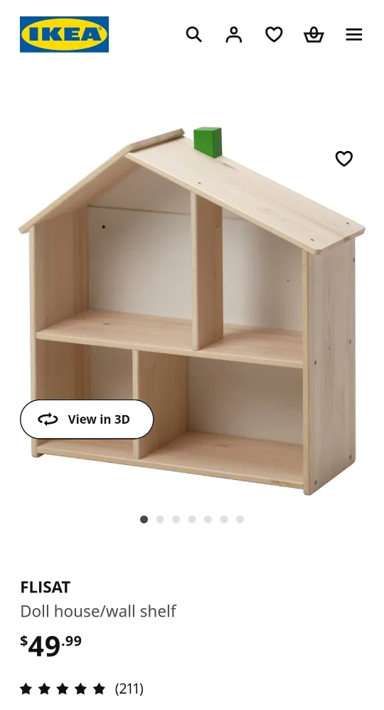Ikea Flisat Doll house/Wall shelf thumbnail