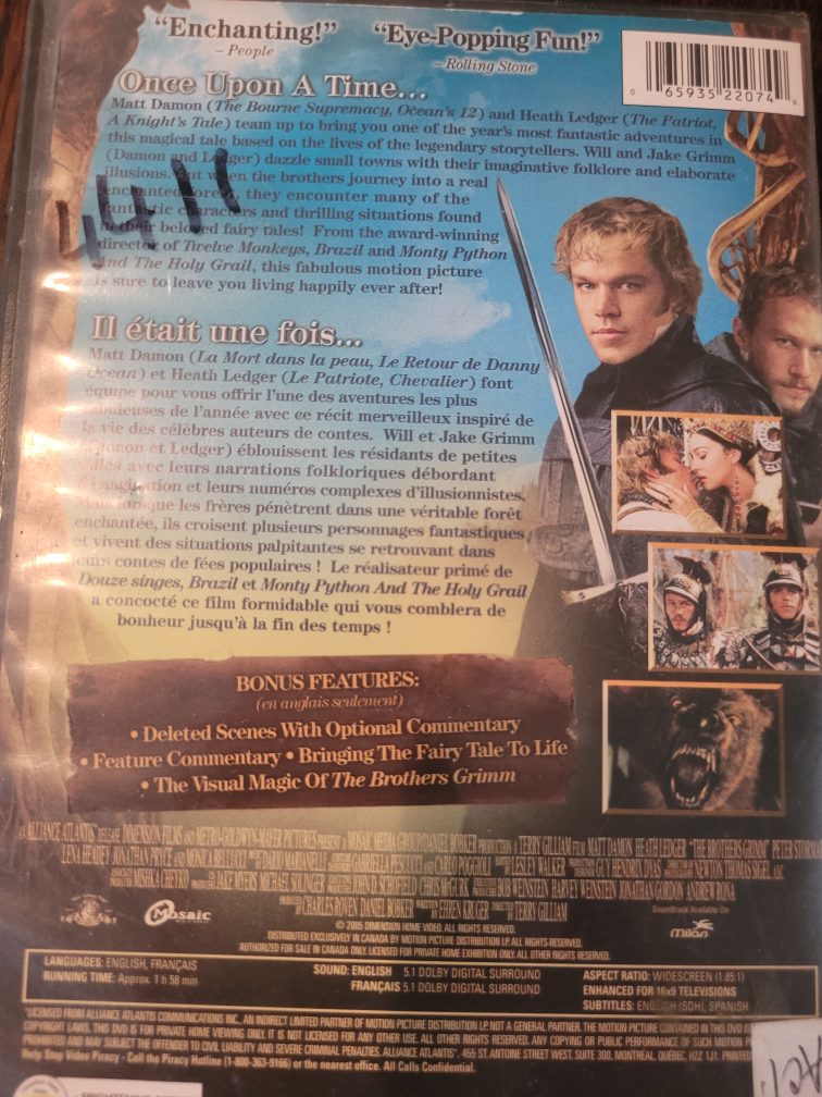The Brothers Grimm DVD - photo 2