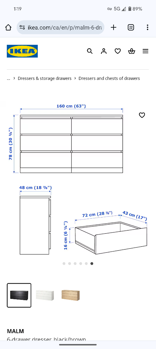 IKEA MALM 6-Drawer Dresser - photo 2