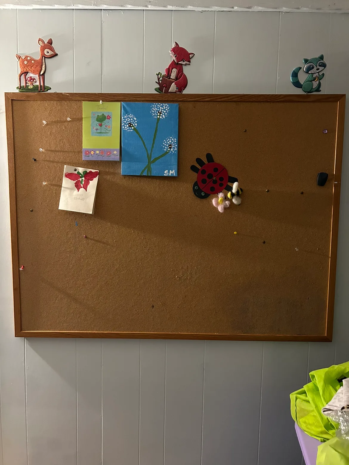Corkboard with wooden frame thumbnail
