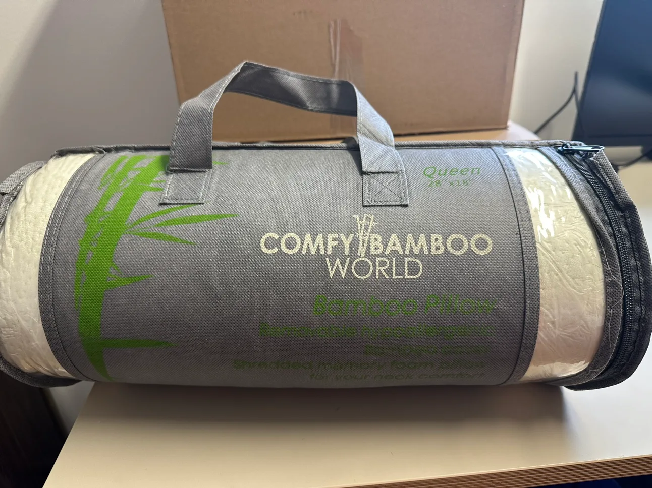 Bamboo memory foam pillow image indicator(2)
