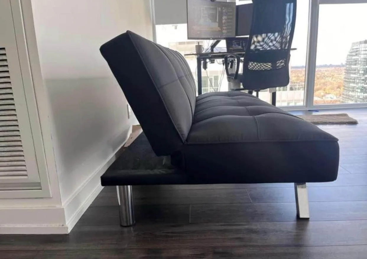 Black Futon Sofa Bed couch (delivery available) image indicator(10)