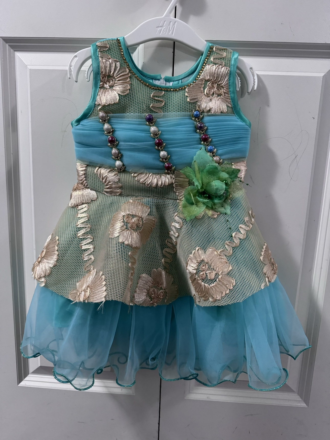 Girls' Green Indian Dress