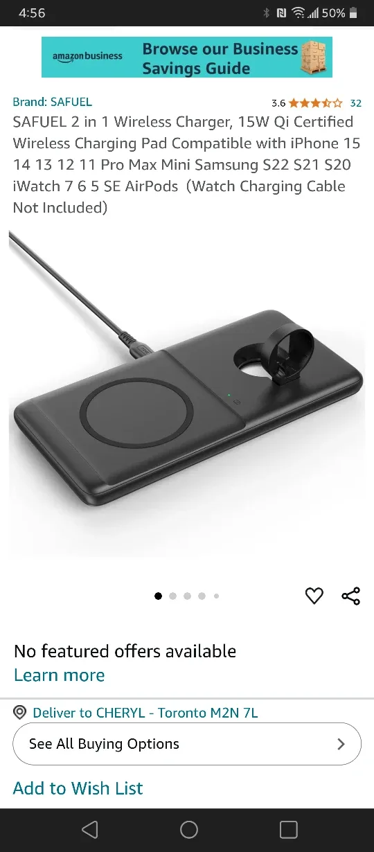 SAFUEL 2 in 1 Wireless Charger image indicator(3)