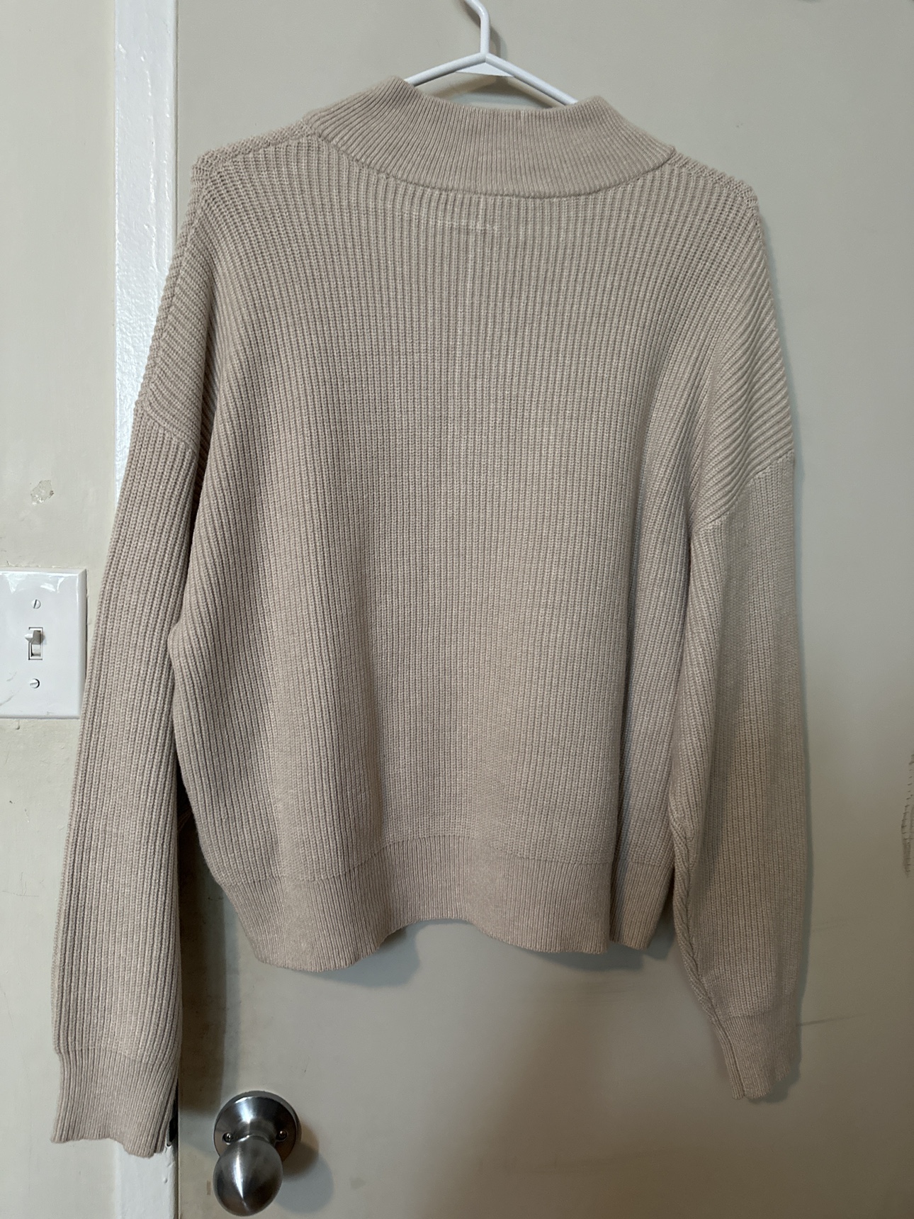 Beige Mock Neck Sweater - photo 2
