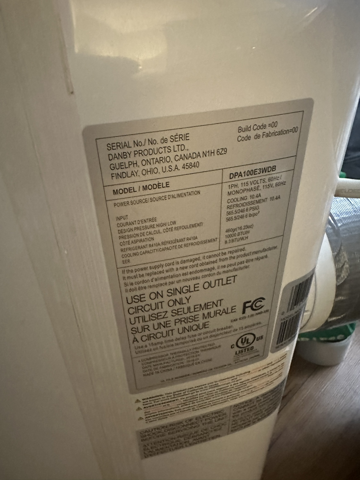 Danby Portable Air Conditioner - photo 2