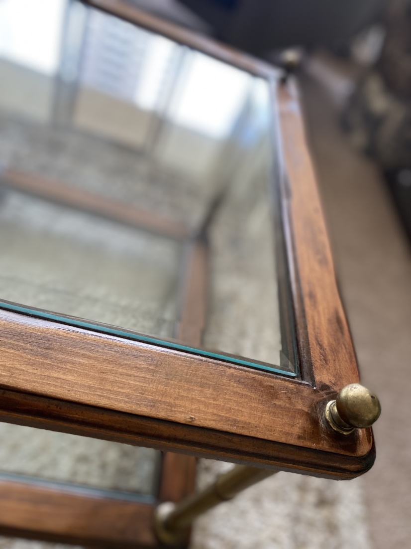 Beautiful combination of brass, wood,glass Table - photo 2