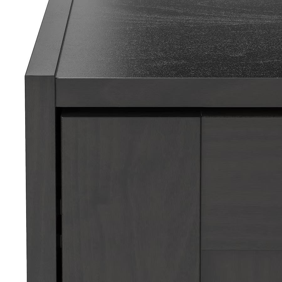 Black 2 Door Wardrobe with Free Mirror - photo 2
