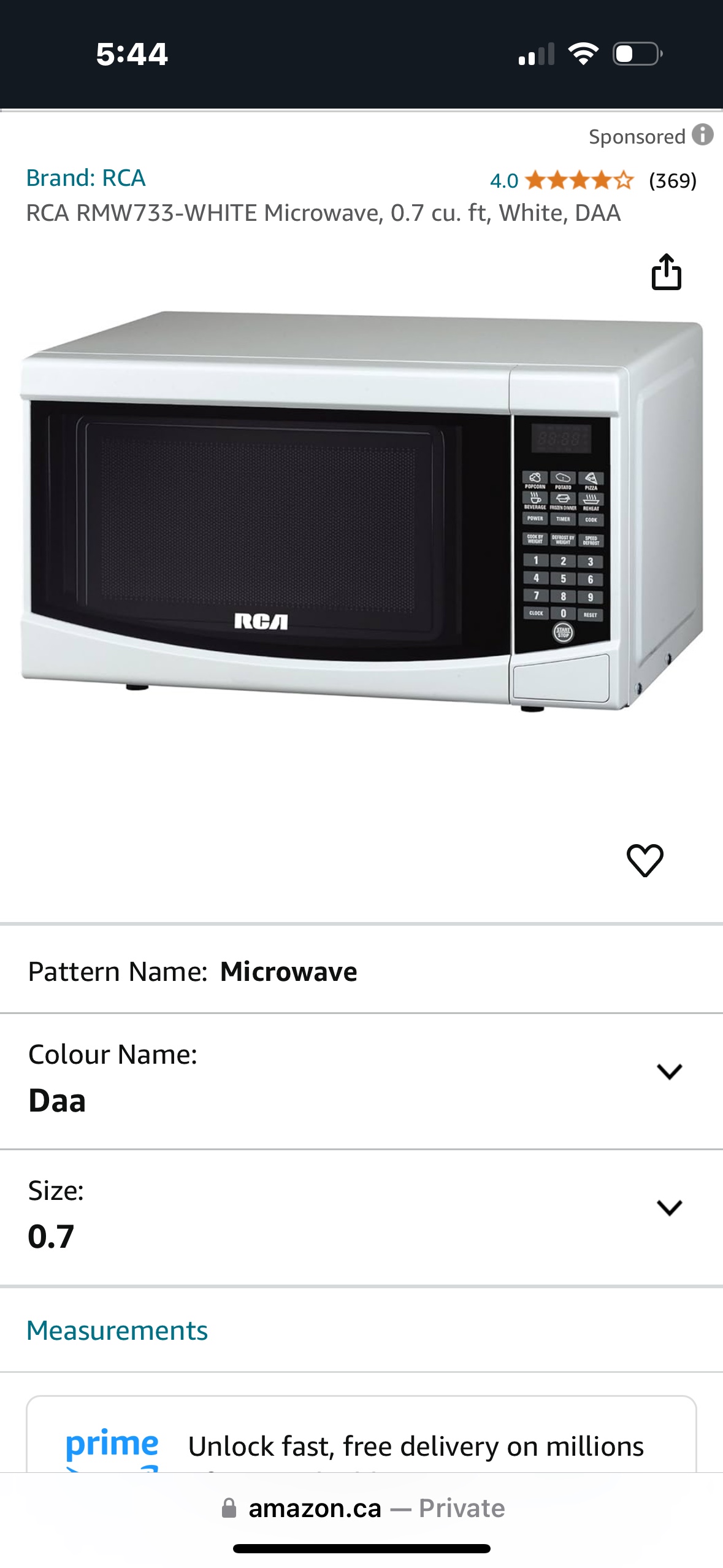 RCA Microwave