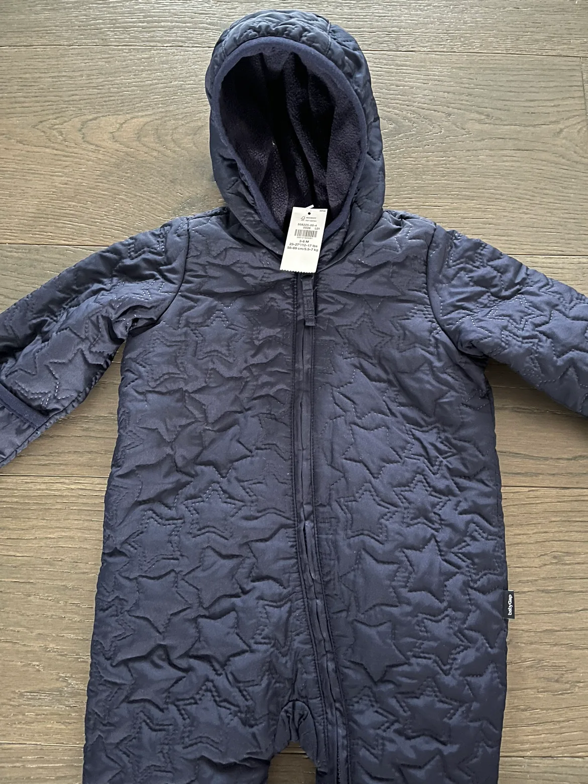 Baby gap navy lightweight snowsuit 3-6M NWT ret $116 image indicator(2)