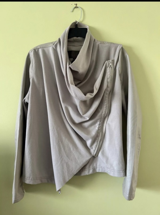 Light Baige Faux Leather Jacket