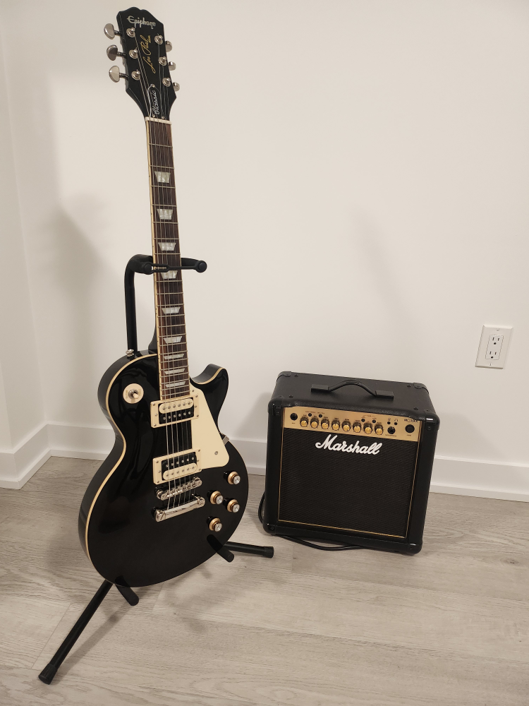 MOVING SALE - Epiphone Les Paul Guitar and Marshall MG15FX Amp
