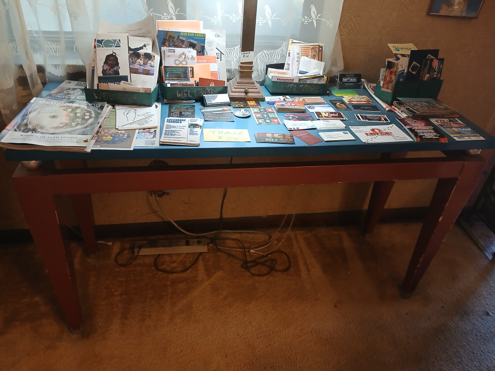 Pink & Blue Console Table