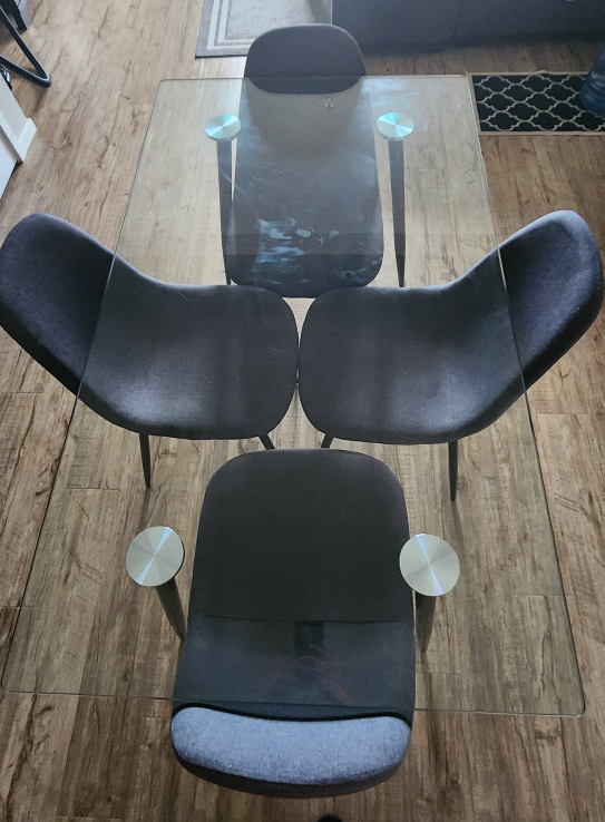 Glass Dining Table Set