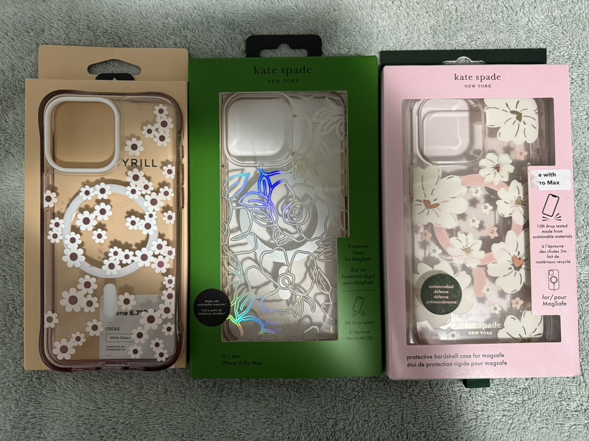 Kate Spade and cyrill iPhone 15 Pro Max cases