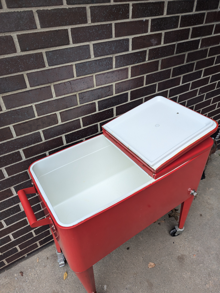 Red Rolling Cooler - photo 2
