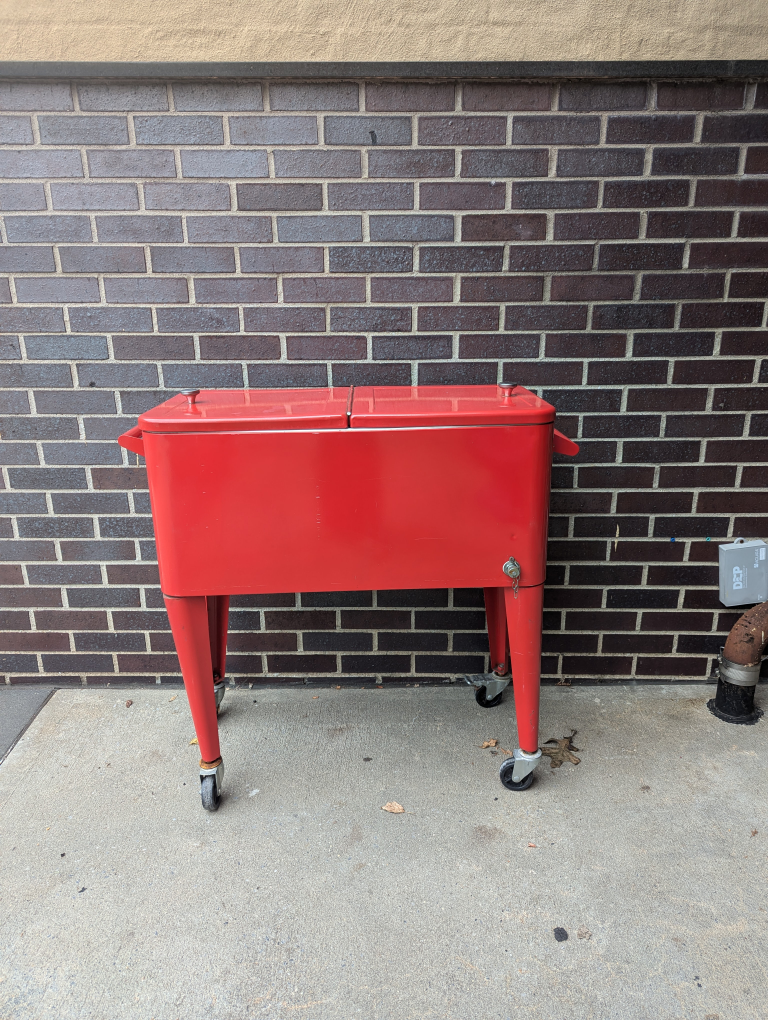 Red Rolling Cooler - photo 3