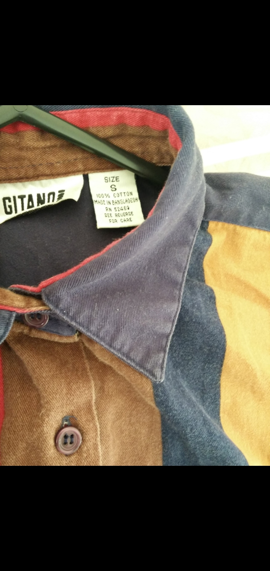 Multicoloured Colour Block Striped Vintage Shirt (Unisex) - photo 3