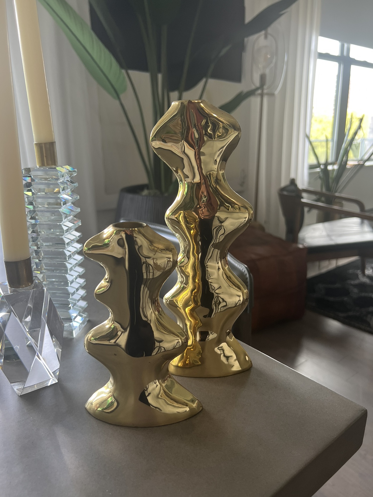 CB2 Brass Candle Holders (Set of 2) - photo 3