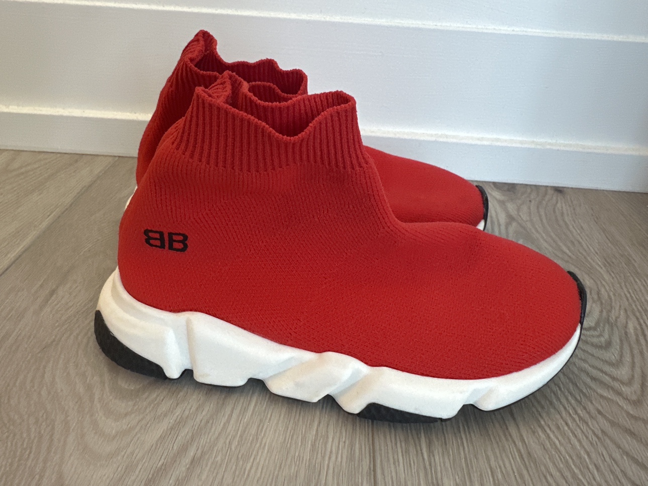 Red Balenciaga Speed Trainers
