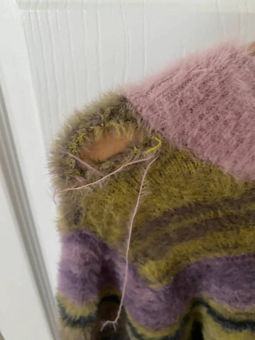 Sunday Best Fuzzy Stripe Sweater (medium) image indicator(2)