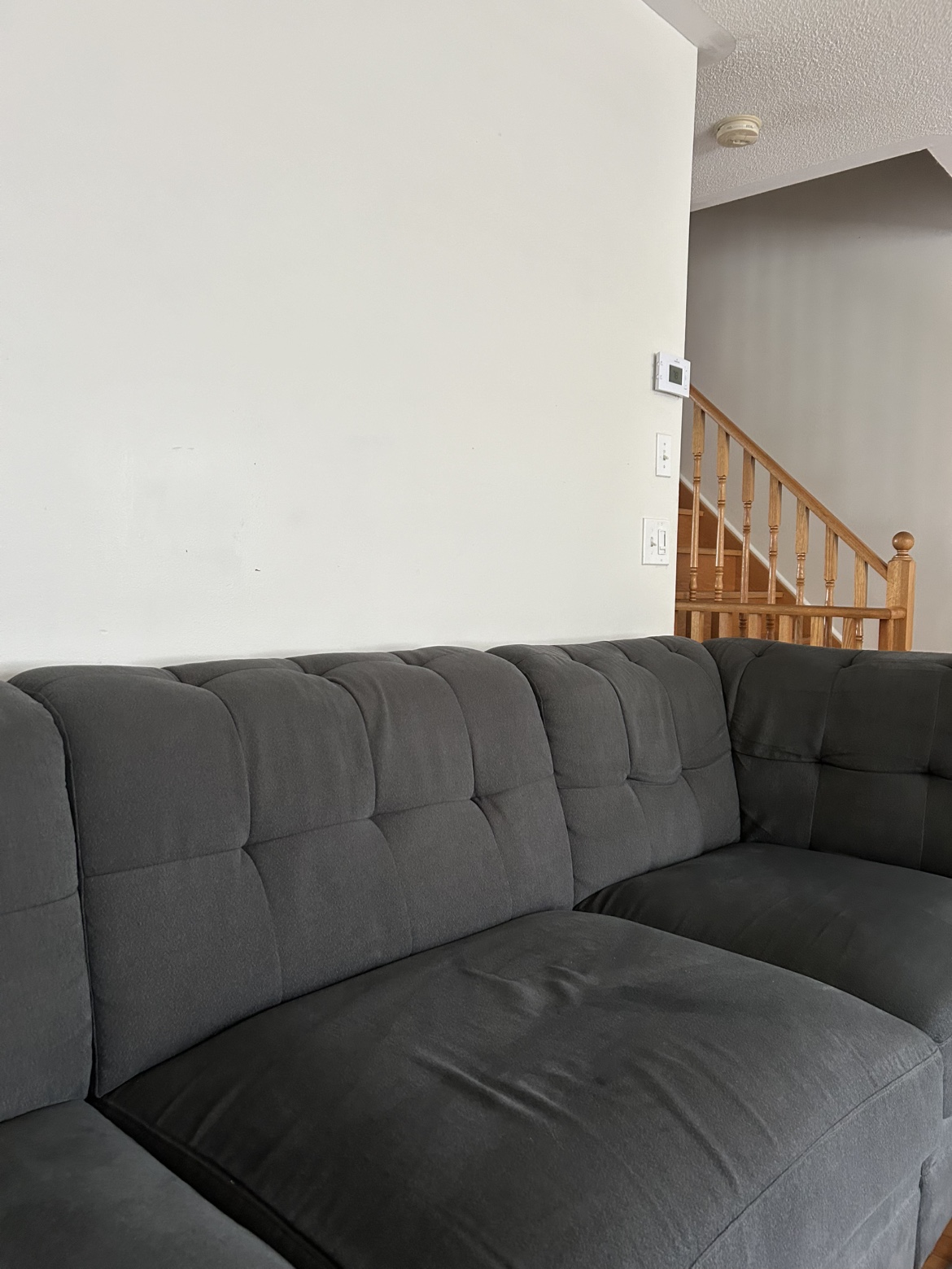 Grey L Sectional Sofa - photo 3