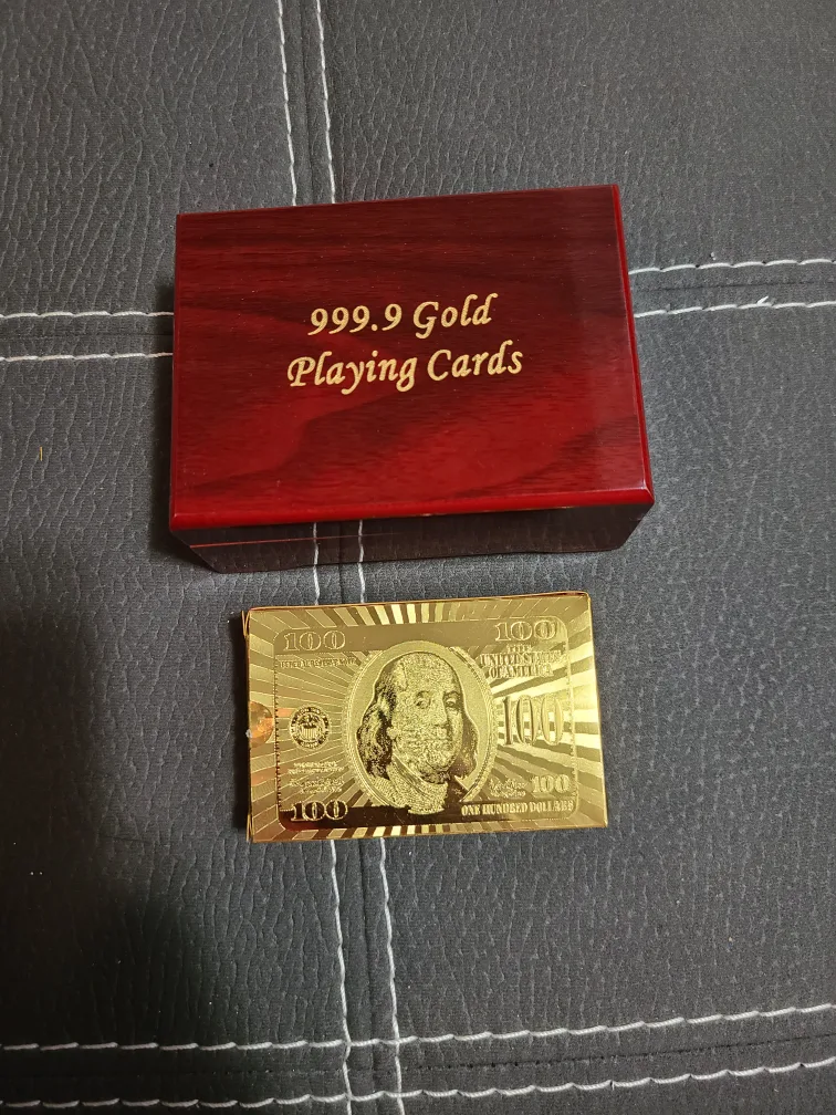 BRAND NEW Gold Foil 999.9 Gold Plated Deck of Cards thumbnail