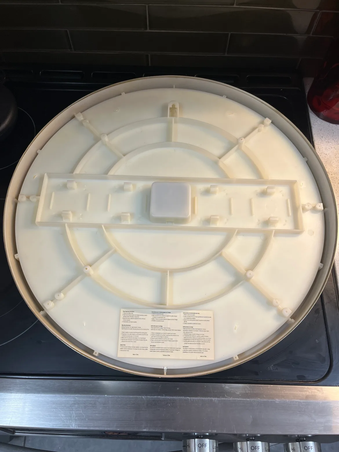 Large Silver Chrome Wall Clock 60 inches around image indicator(2)