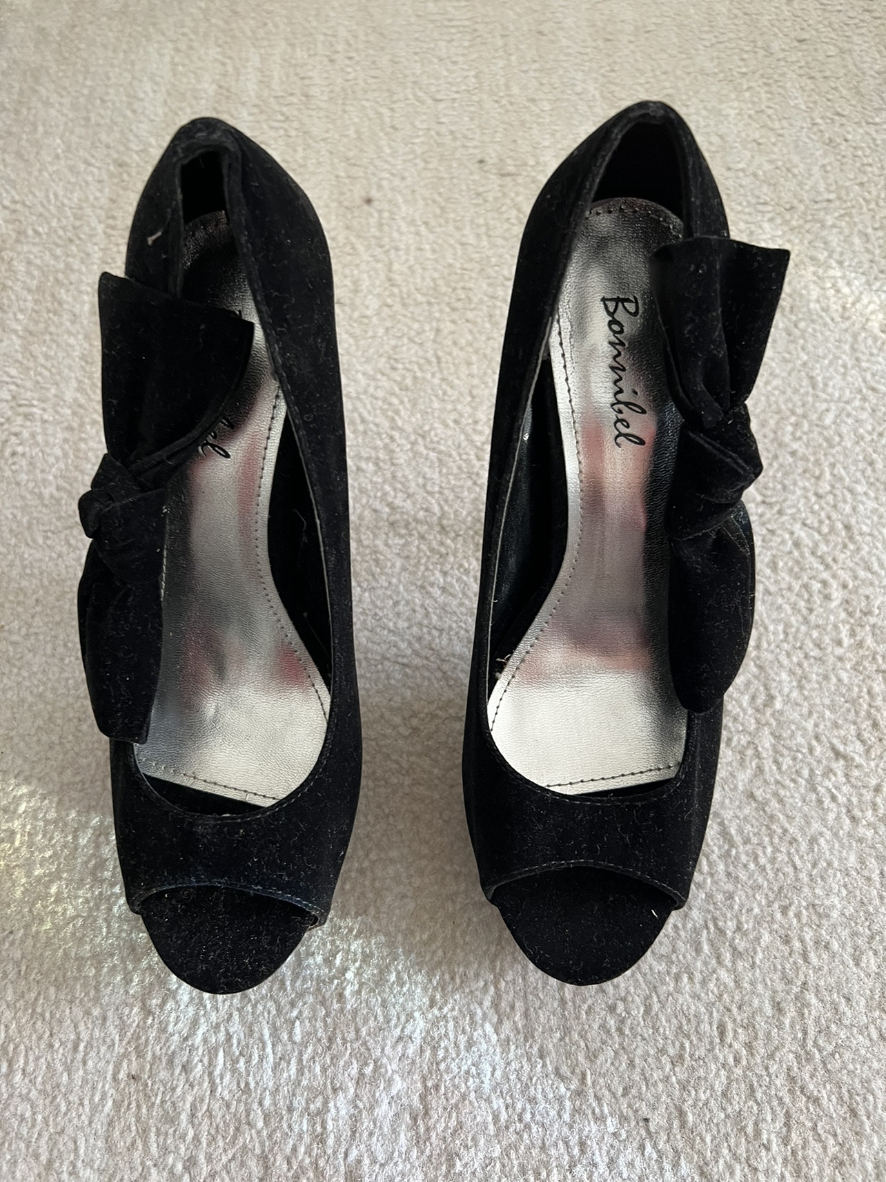Black Bow High Heel Shoes - photo 2