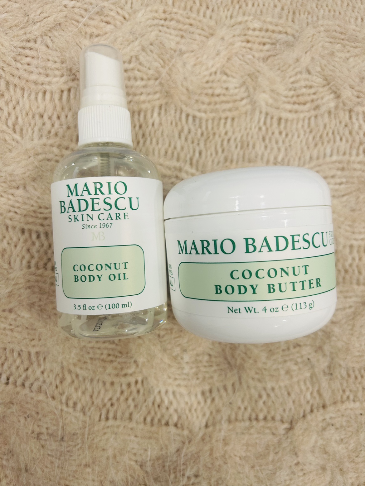 Mario Badescu Coconut Body Oil and Body Butter Set