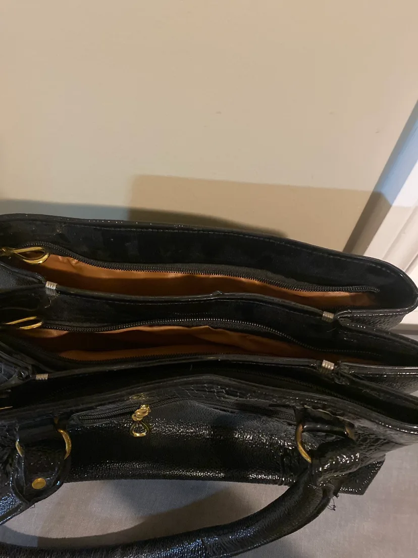 🧡Black Crocodile-Embossed Handbag🧡 image indicator(2)