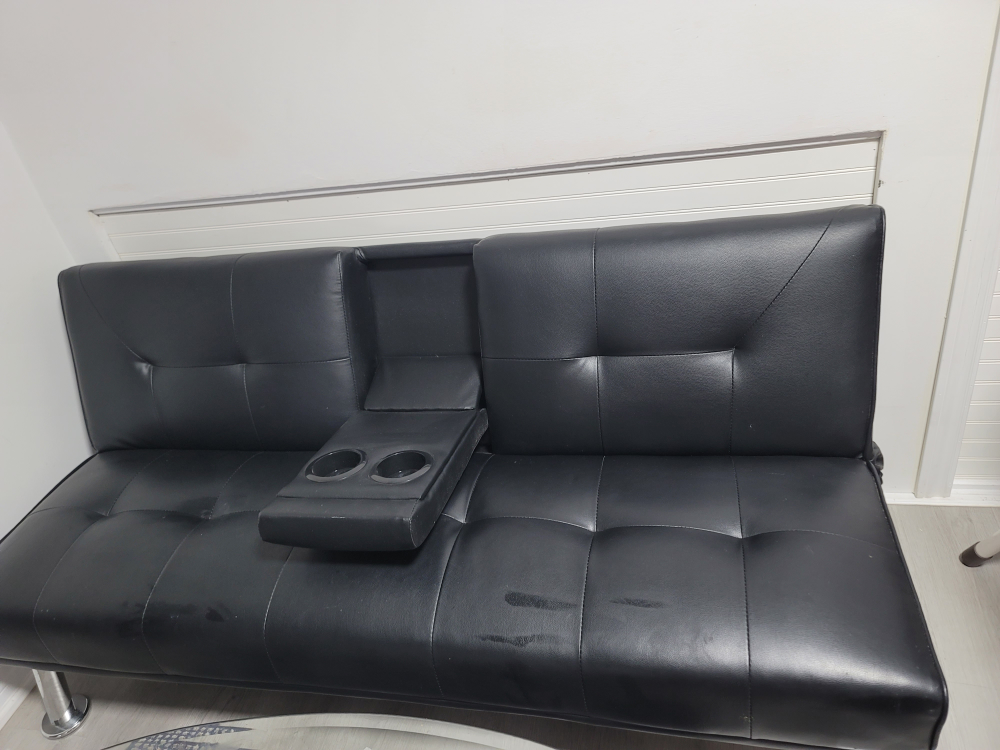 Black Futon Couch - photo 2