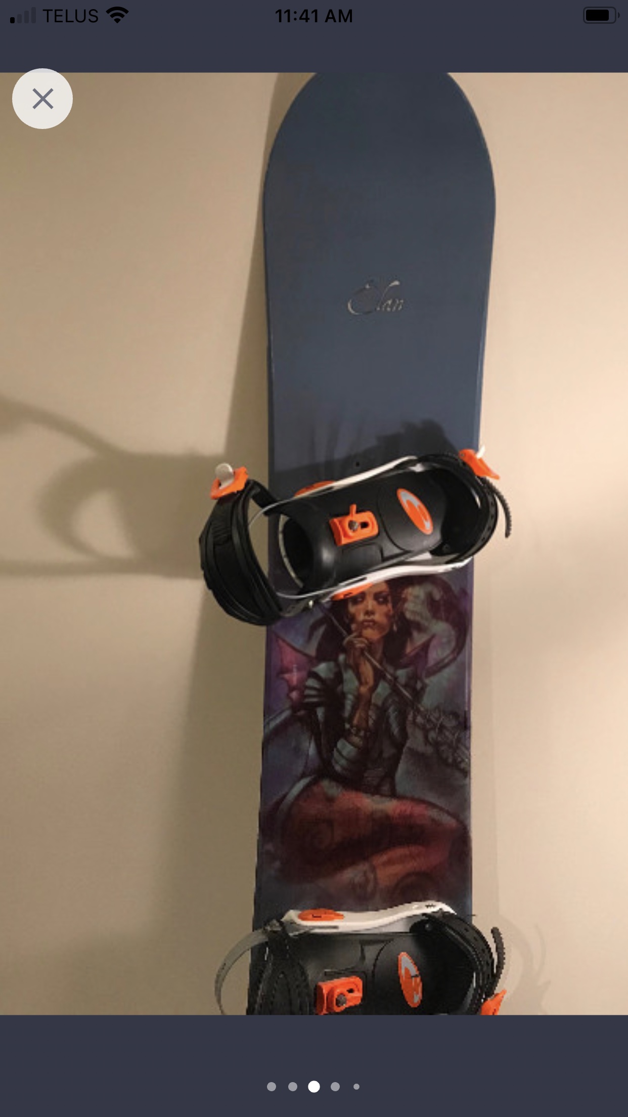 Mens  Snowboard with Bindings. Good condition - photo 3